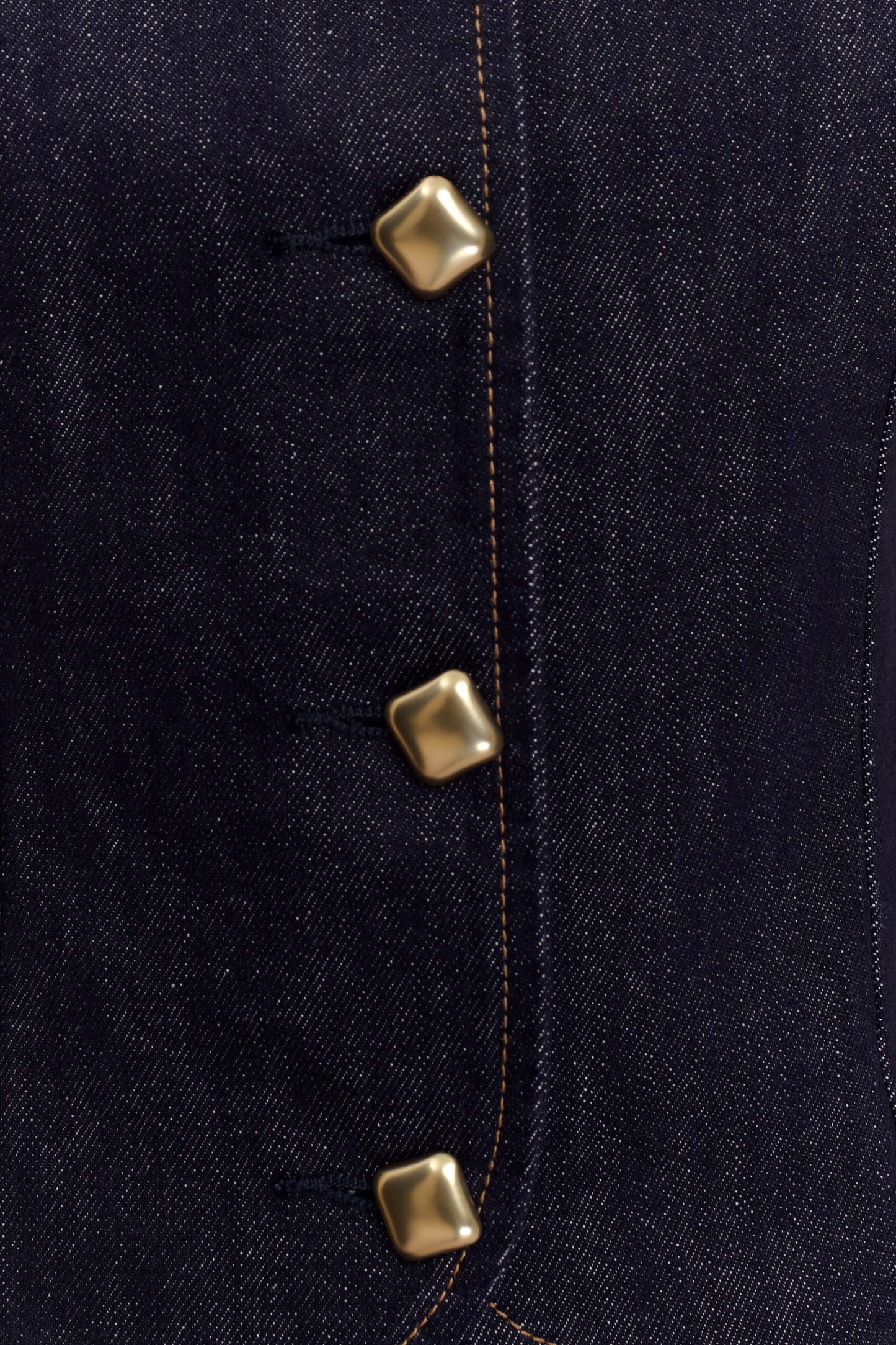 Bethany Short Sleeve Buttoned Denim Top - Washed Indigo Blue