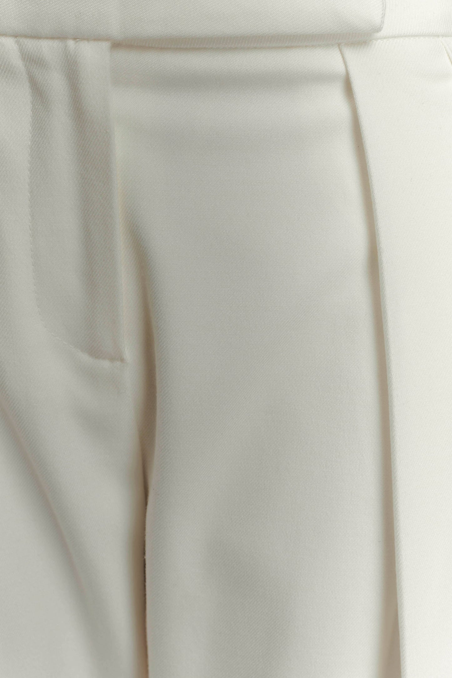 Penelope Pleated High Waisted Pants - Ivory