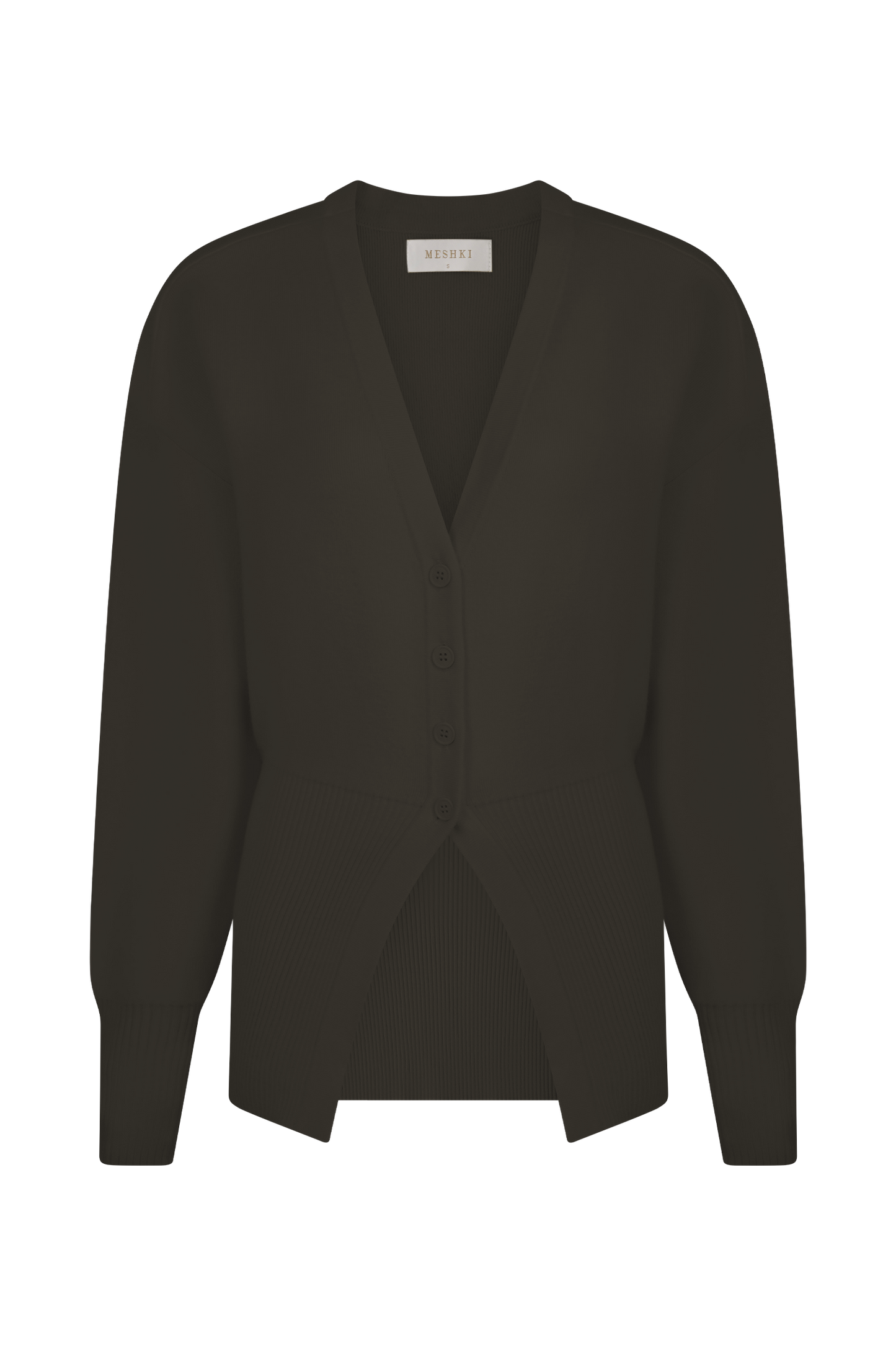 Alexia Buttoned Oversized Cardigan - Dark Chocolate
