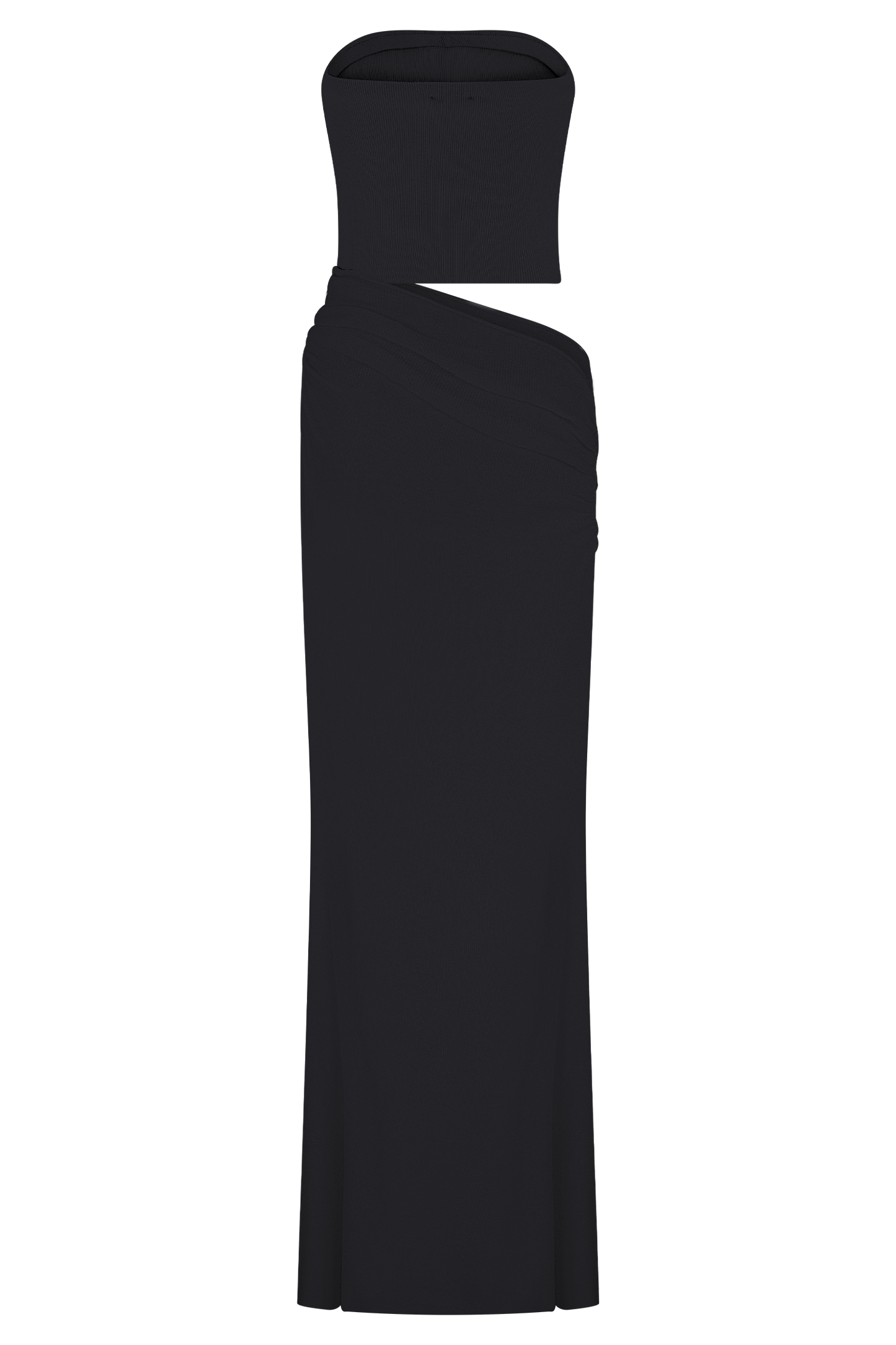 Jasiel Strapless Knit Maxi Dress - Black